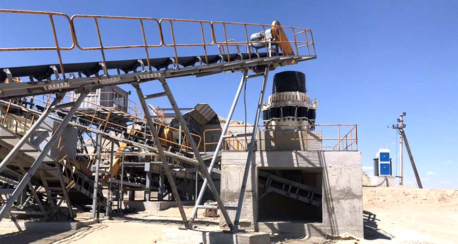 Ligne de production d'agrégats de gravier de gravier de gravel de granit de 200tph