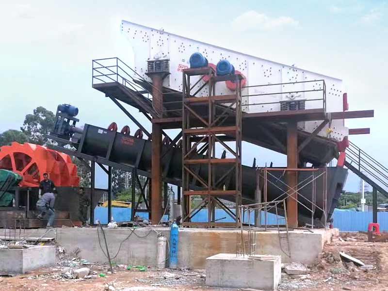 Machine à laver à sable en spirale