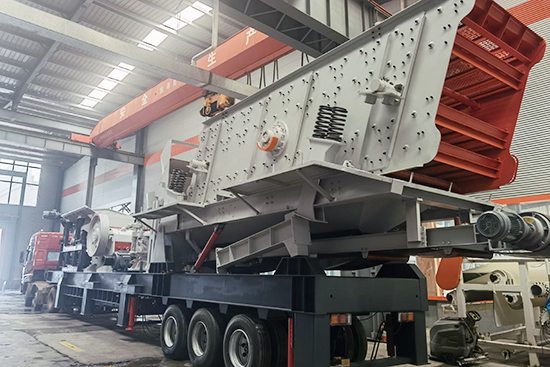 Station de concassage mobile de pneus