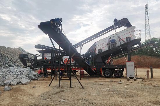 Station de concassage mobile de pneus